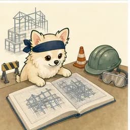作業区域と保護具を事前確認するチワワ