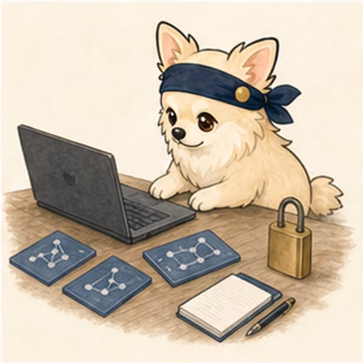 安全なシステム構成を確認するチワワ