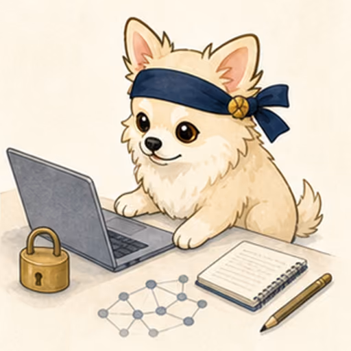 安全なシステム構成を確認するチワワ